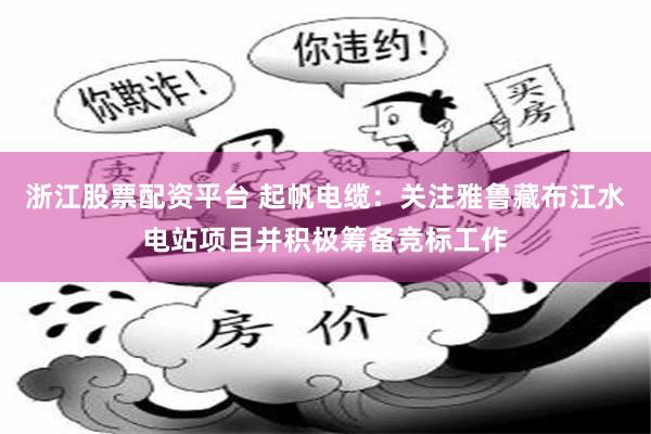 浙江股票配资平台 起帆电缆：关注雅鲁藏布江水电站项目并积极筹备竞标工作