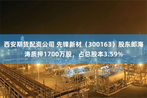 西安期货配资公司 先锋新材（300163）股东郎海涛质押1700万股，占总股本3.59%