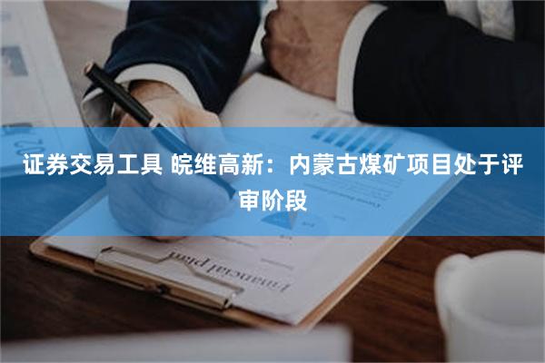 证券交易工具 皖维高新：内蒙古煤矿项目处于评审阶段
