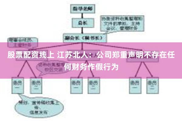 股票配资线上 江苏北人：公司郑重声明不存在任何财务作假行为