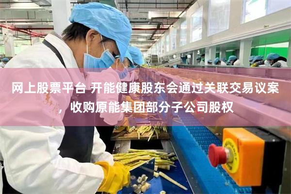 网上股票平台 开能健康股东会通过关联交易议案,收购原能集团部分子公司股权