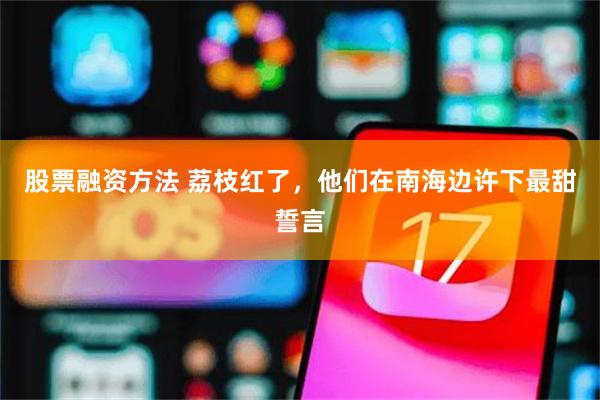股票融资方法 荔枝红了，他们在南海边许下最甜誓言