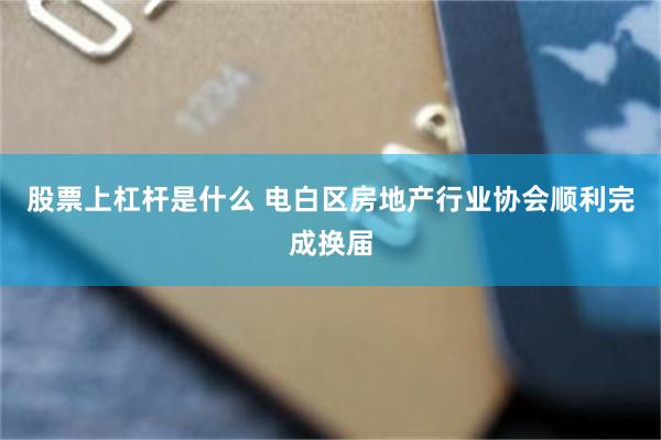 股票上杠杆是什么 电白区房地产行业协会顺利完成换届