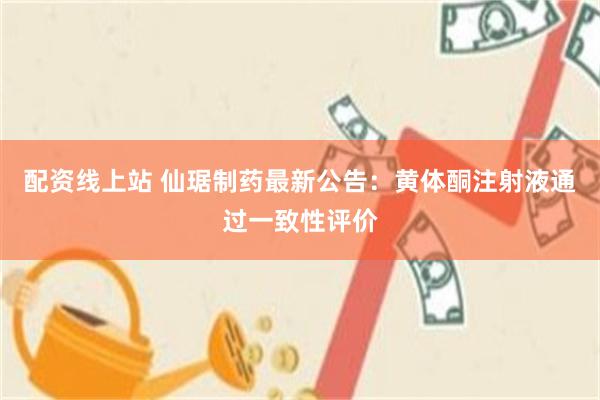 配资线上站 仙琚制药最新公告：黄体酮注射液通过一致性评价
