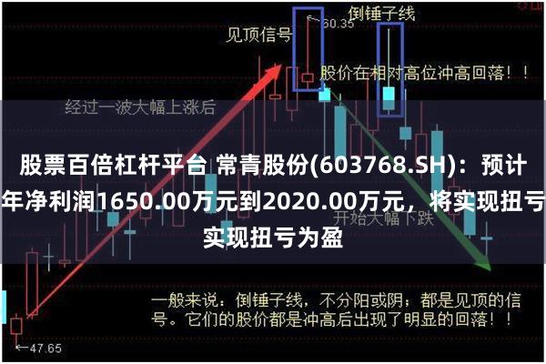股票百倍杠杆平台 常青股份(603768.SH):预计上半年净利润1650.00万元到2020.00万元,将实现扭亏为盈
