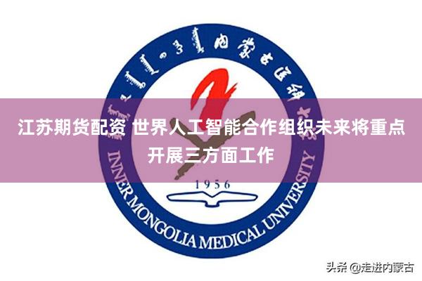 江苏期货配资 世界人工智能合作组织未来将重点开展三方面工作