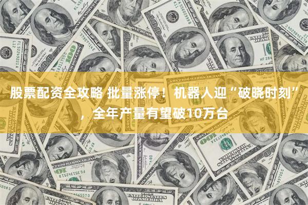 股票配资全攻略 批量涨停！机器人迎“破晓时刻”，全年产量有望破10万台