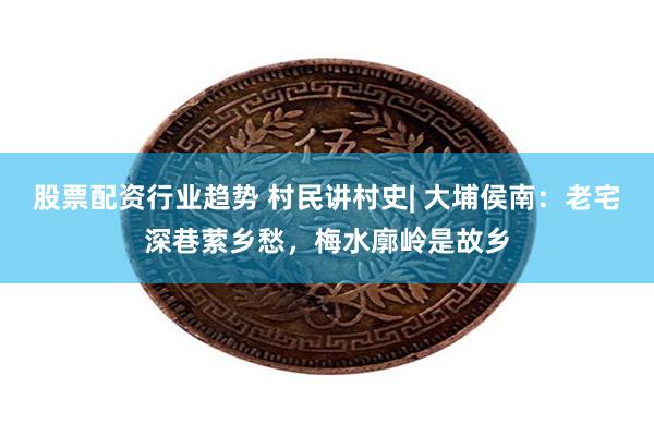 股票配资行业趋势 村民讲村史| 大埔侯南：老宅深巷萦乡愁，梅水廓岭是故乡