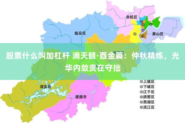 股票什么叫加杠杆 滴天髓·酉金篇：仲秋精炼，光华内敛贵在守拙